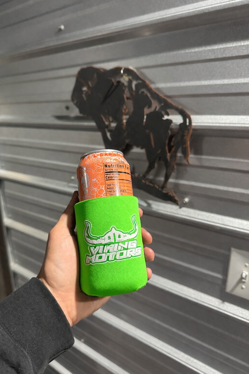 Green and Purple Koozie