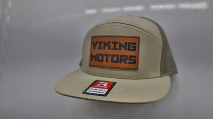 Viking Motors Leather Patch Hat 168 Split: Pale Khaki/Loden