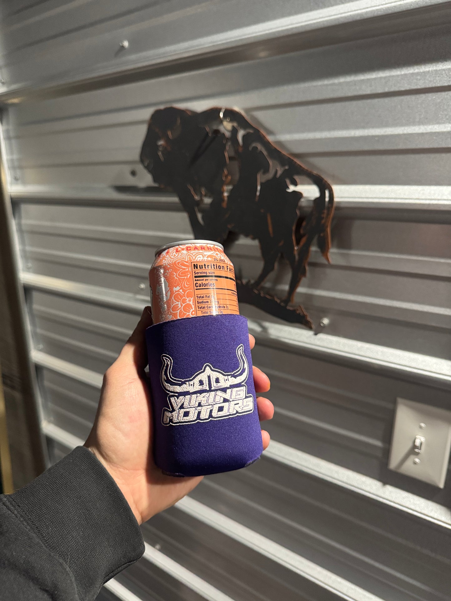 Green and Purple Koozie