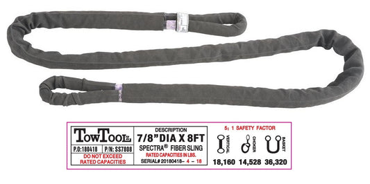 7/8in x 8ft Spectra SuperSling 36,320lbs