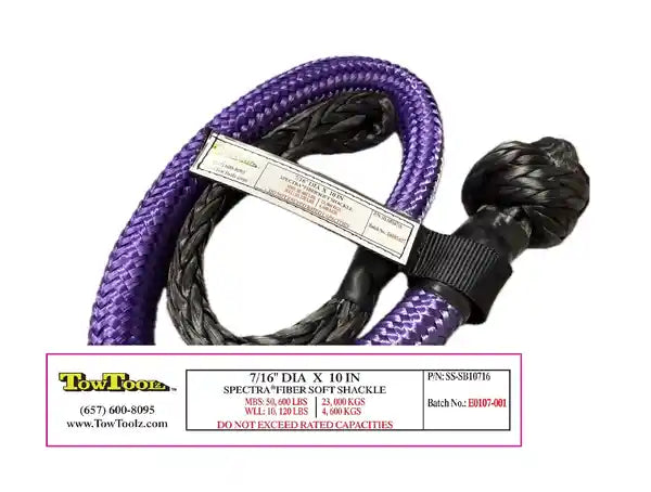 7-16in x 10in Soft Shackle MBS 50600 lbs